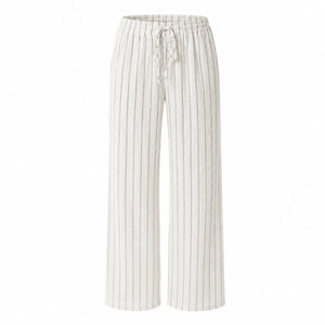 Striped Drawstring Wide Leg Pants WHD0606244