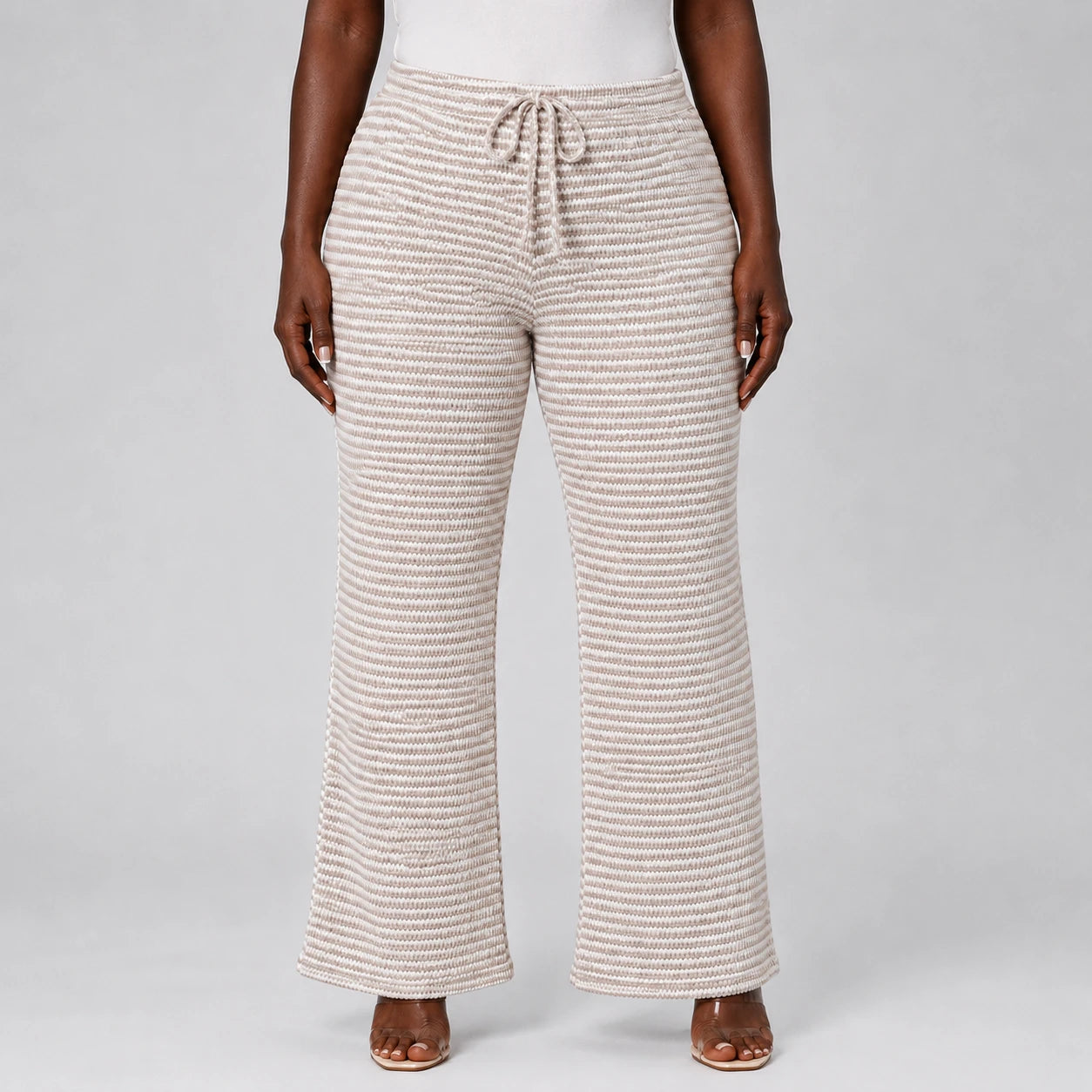 Textured Drawstring Lounge Pants WHD0606245