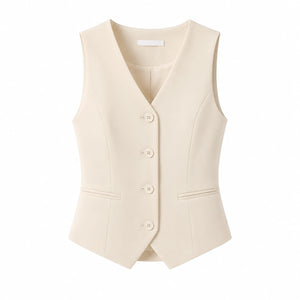 Tailored Button Front Vest WHD0606257