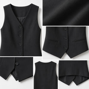 Tailored Button Front Vest WHD0606257
