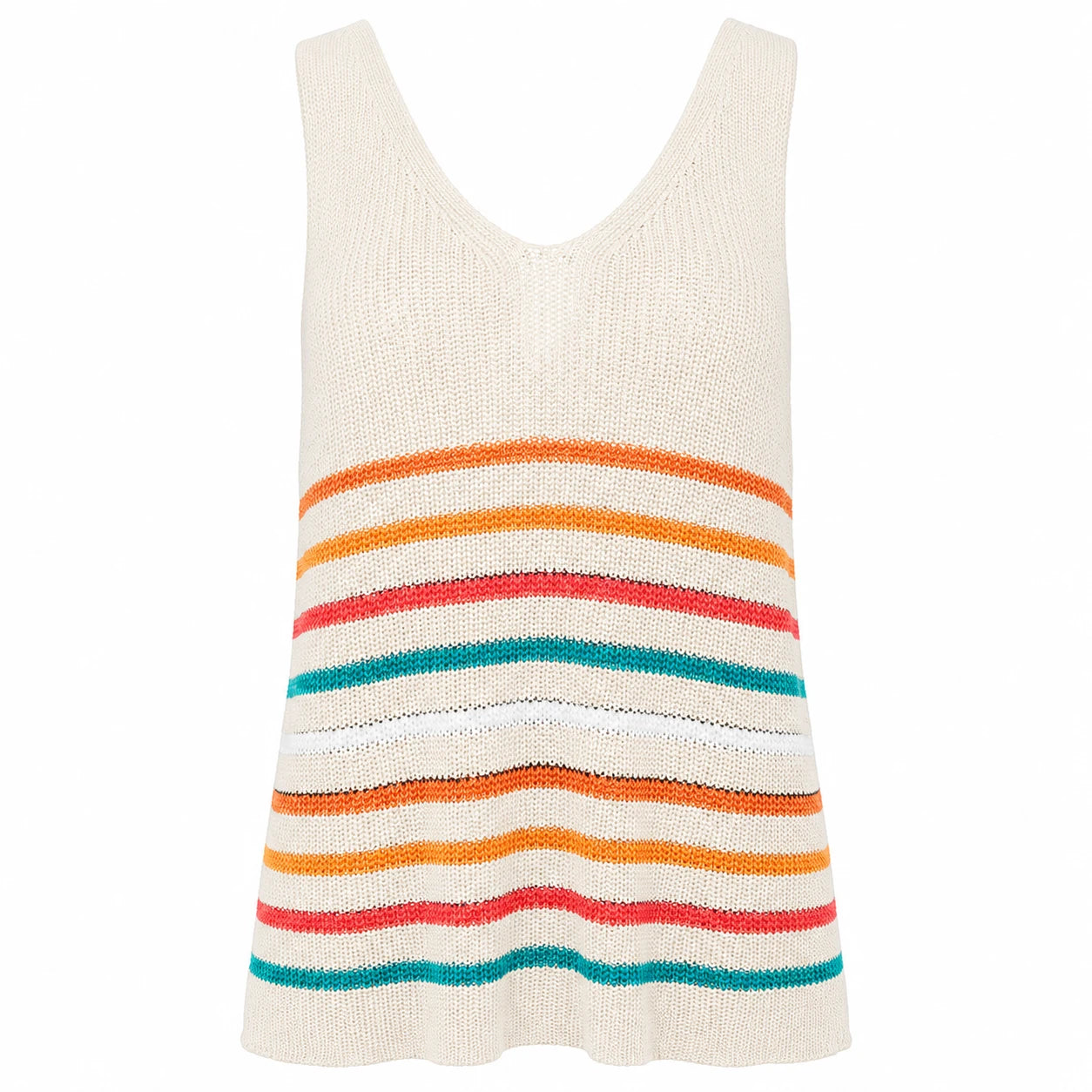 Multicolor Stripe Knit Tank WHD0606260