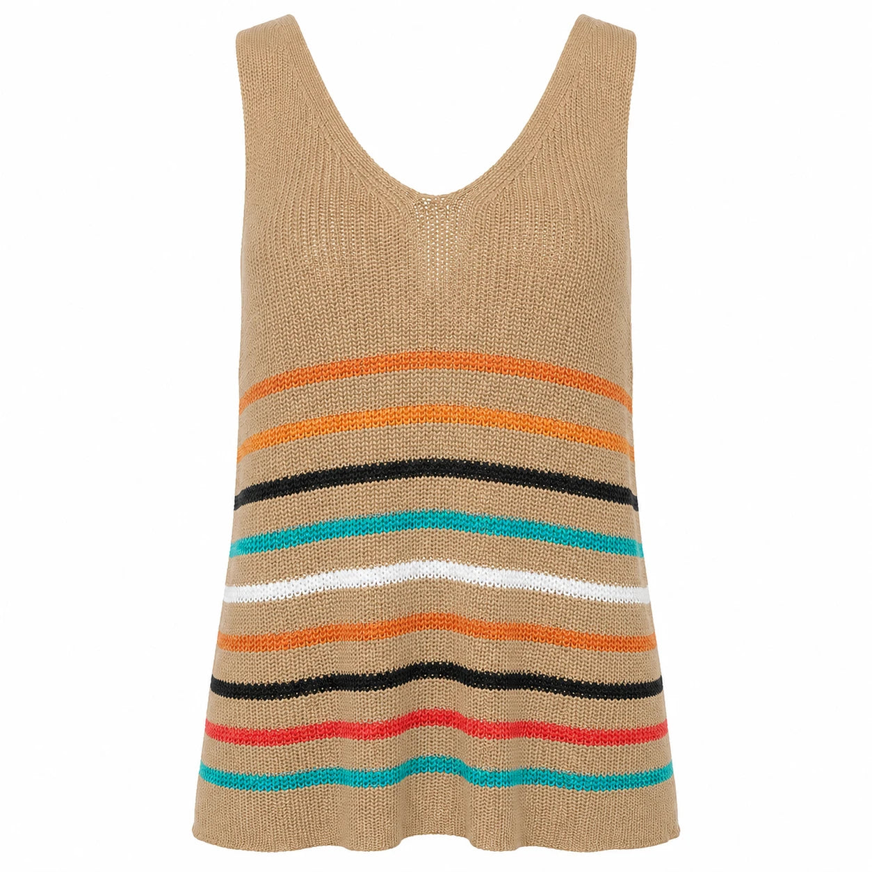 Multicolor Stripe Knit Tank WHD0606260