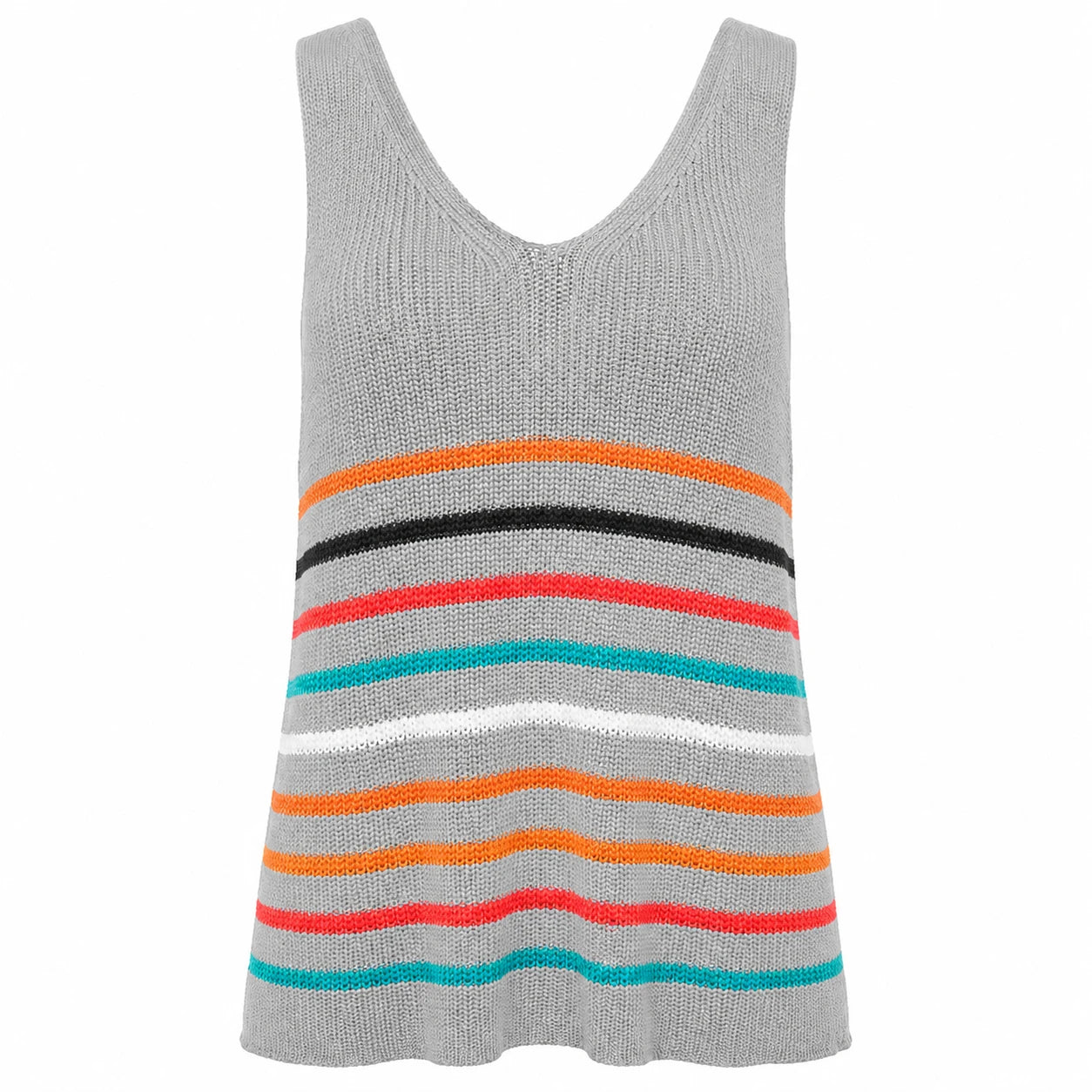 Multicolor Stripe Knit Tank WHD0606260