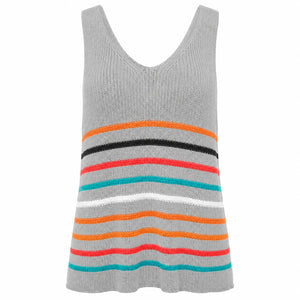 Multicolor Stripe Knit Tank WHD0606260