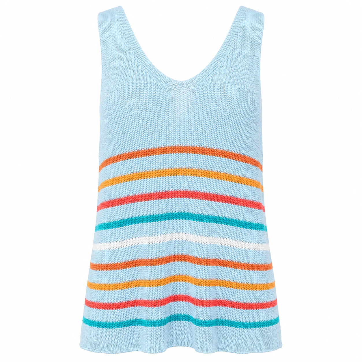 Multicolor Stripe Knit Tank WHD0606260