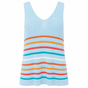 Multicolor Stripe Knit Tank WHD0606260
