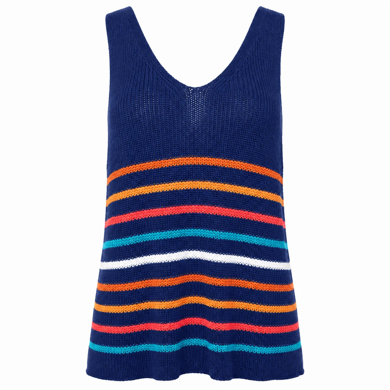 Multicolor Stripe Knit Tank WHD0606260