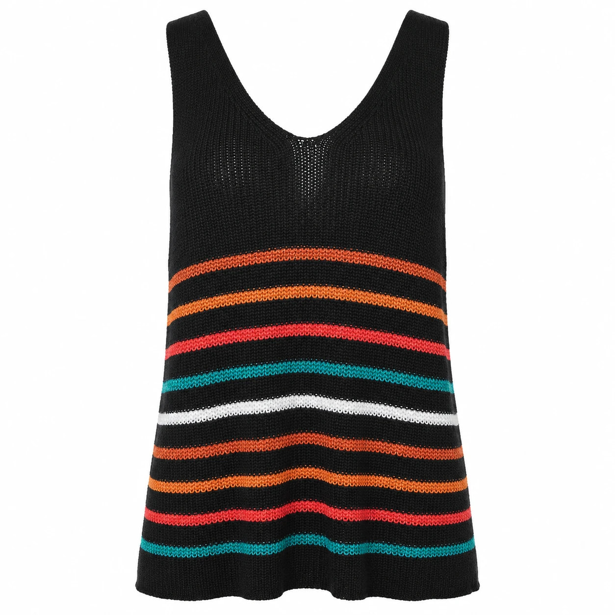 Multicolor Stripe Knit Tank WHD0606260
