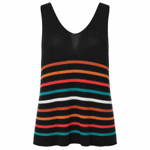 Multicolor Stripe Knit Tank WHD0606260