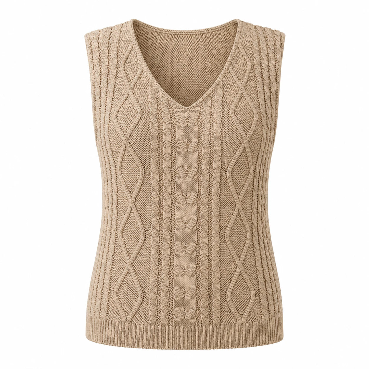 Cable Knit Sleeveless Top WHD0606261