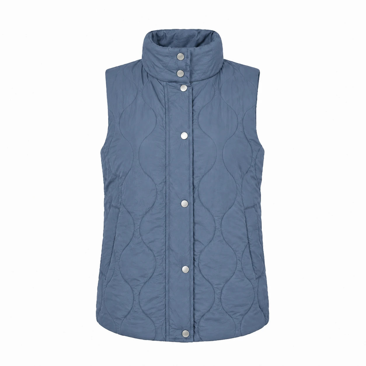 Olive Quilted Snap Vest WHD0606262