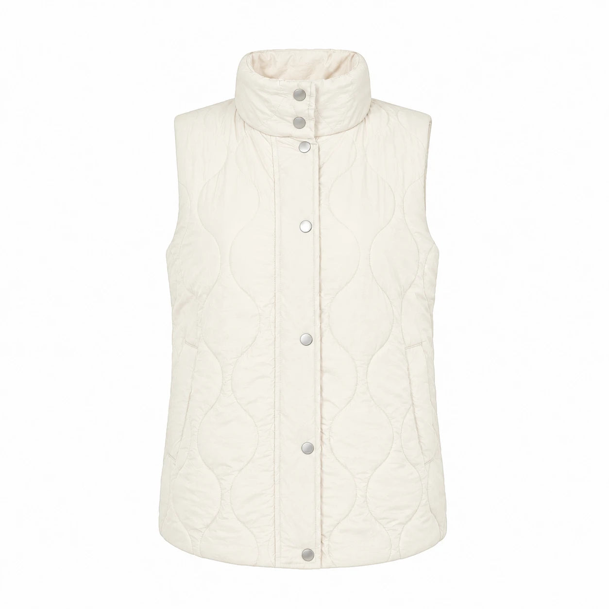 Olive Quilted Snap Vest WHD0606262