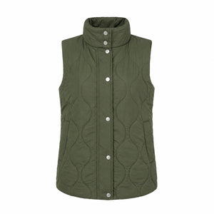 Olive Quilted Snap Vest WHD0606262