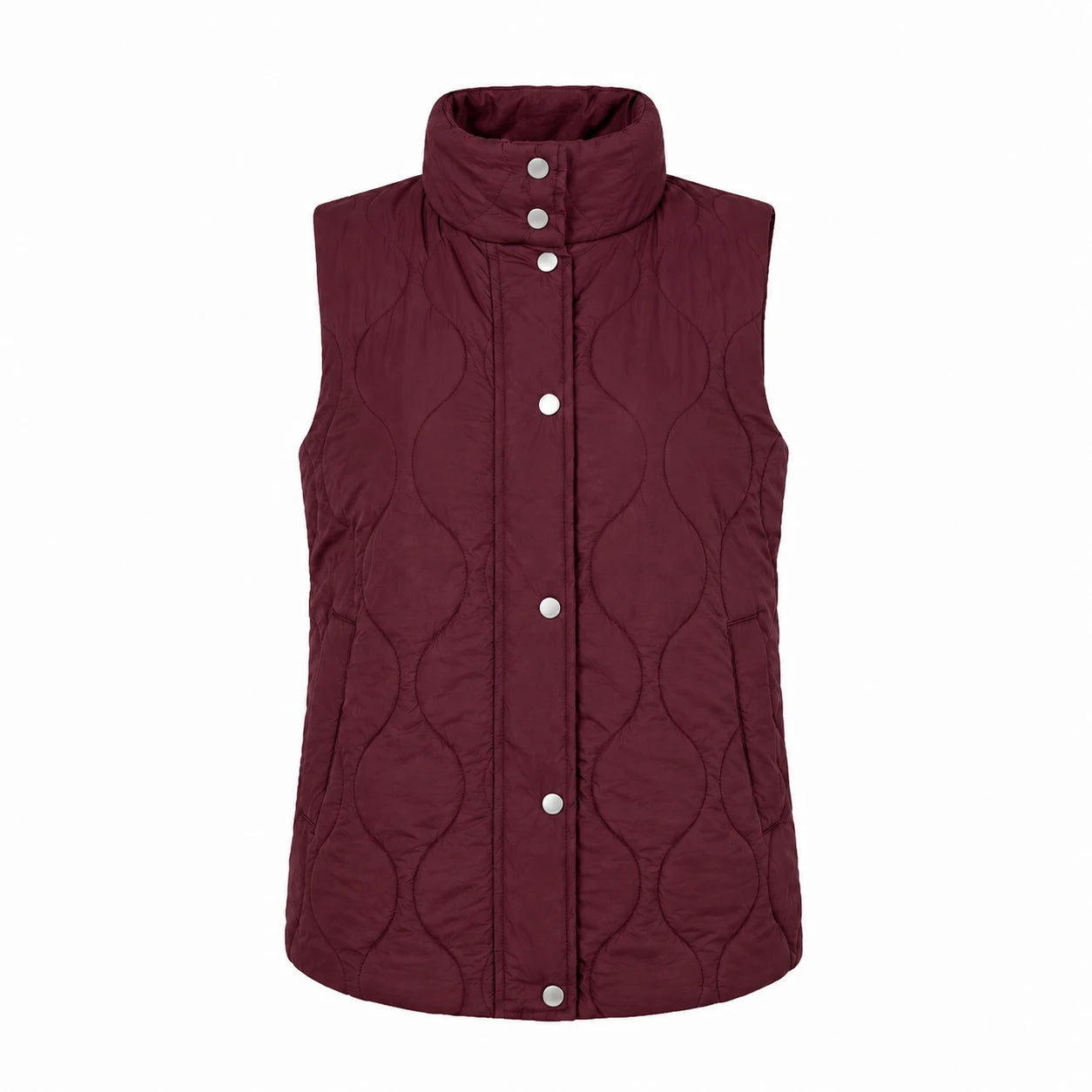 Olive Quilted Snap Vest WHD0606262