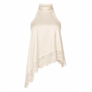 Asymmetric Lace Halter Top WHD0606263