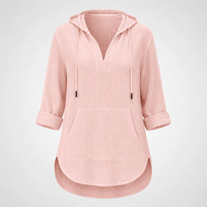 Gauze Hooded Tunic Top WHD0606267