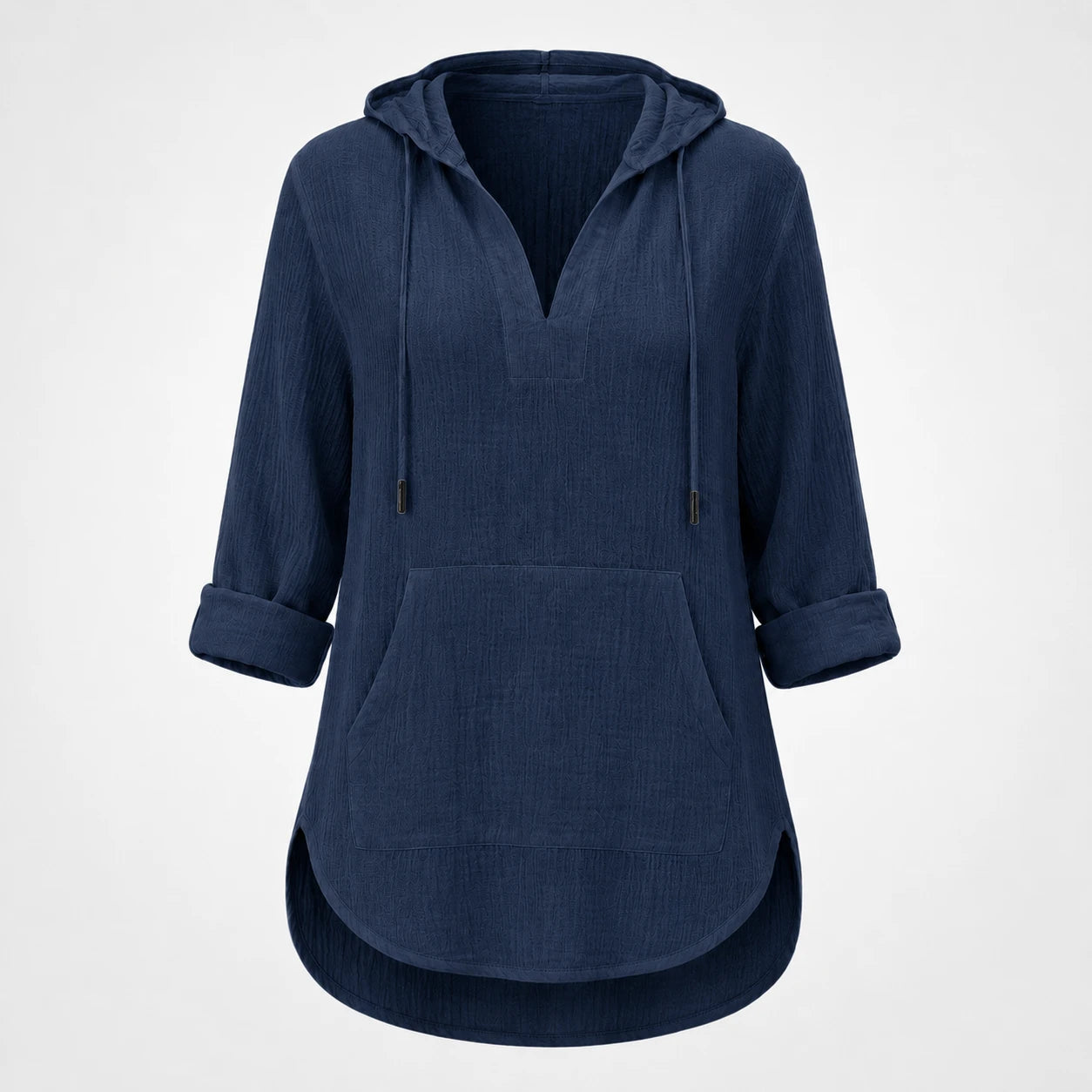 Gauze Hooded Tunic Top WHD0606267
