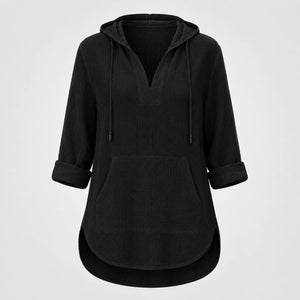 Gauze Hooded Tunic Top WHD0606267