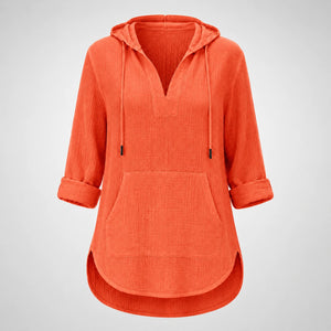 Gauze Hooded Tunic Top WHD0606267
