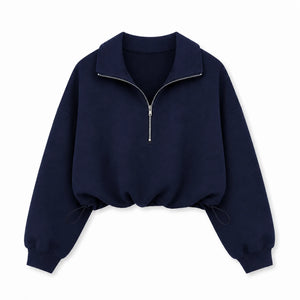 Cropped Half-Zip Sweatshirt WHD0606268