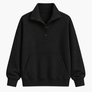 Snap-Collar Relaxed Pullover Top WHD0606270