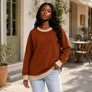 Contrast Crewneck Sweatshirt WHD0606271