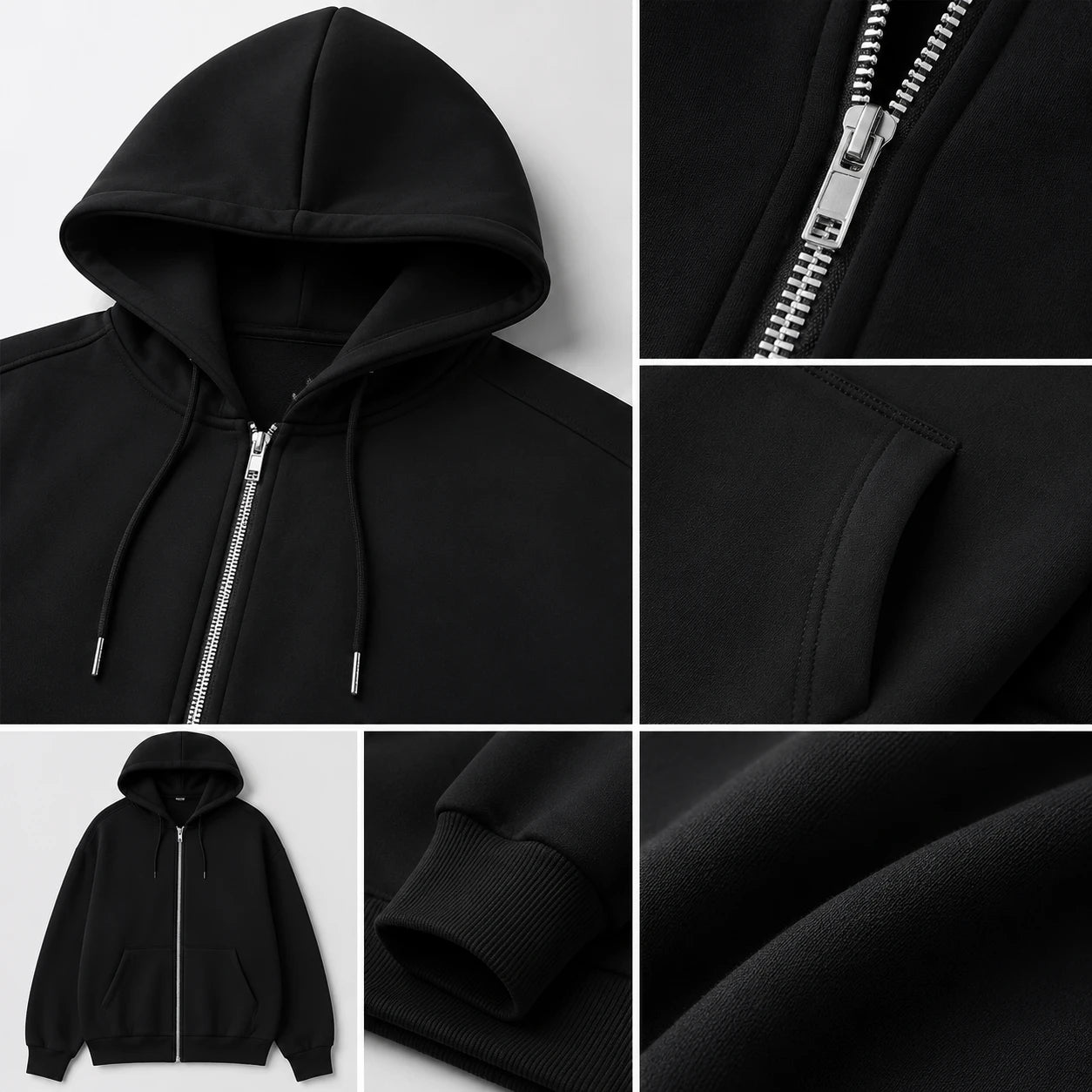 Oversized Zip Hoodie Jacket WHD0606273