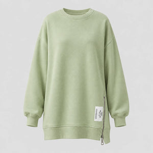 Side Zip Oversized Sweatshirt WHD0606275