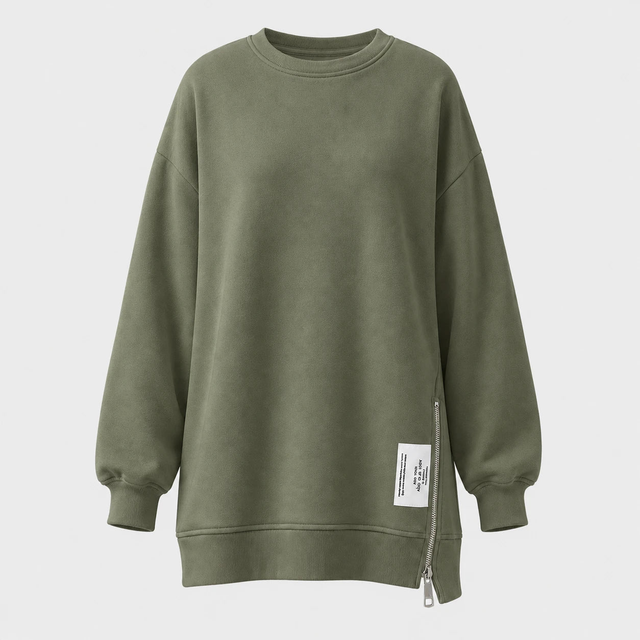 Side Zip Oversized Sweatshirt WHD0606275