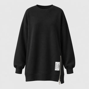 Side Zip Oversized Sweatshirt WHD0606275