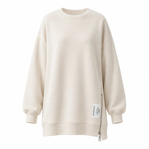 Side Zip Oversized Sweatshirt WHD0606275
