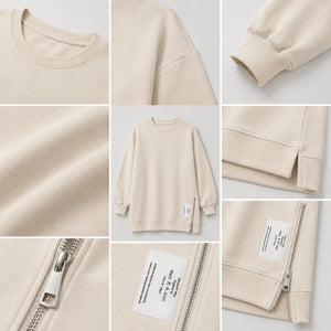 Side Zip Oversized Sweatshirt WHD0606275