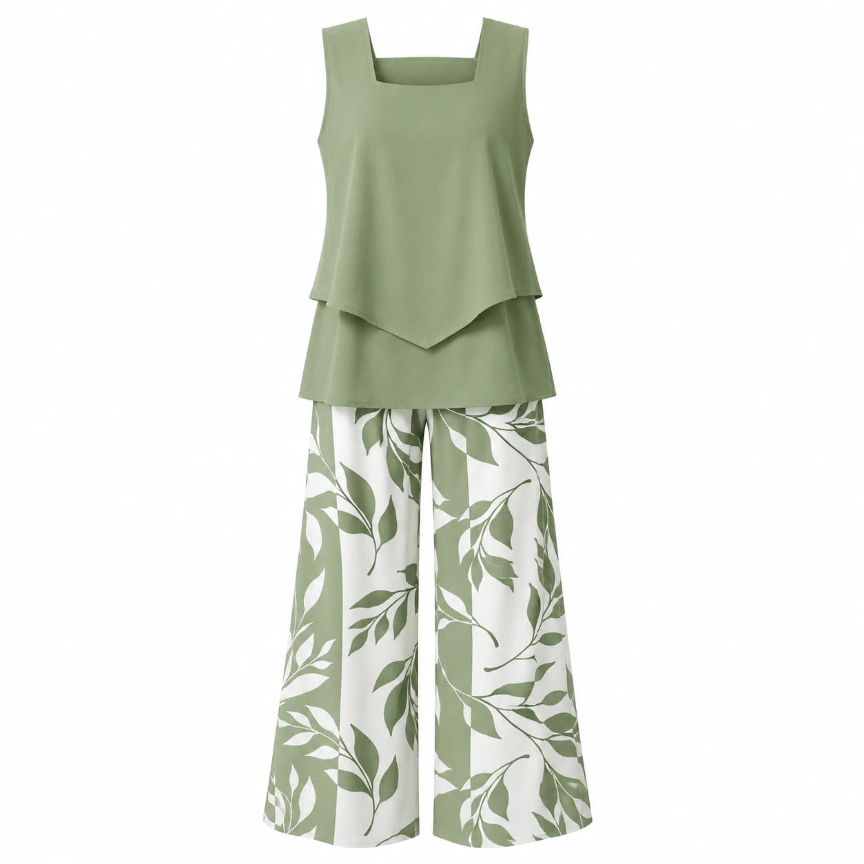Printed Wide Leg Set WHD0606278
