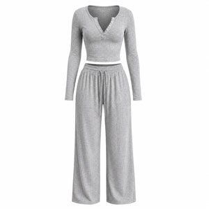 Grey Henley Lounge Set WHD0606281