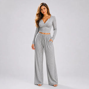 Grey Henley Lounge Set WHD0606281