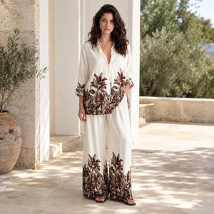 Tropical Print Pants Set WHD0606282