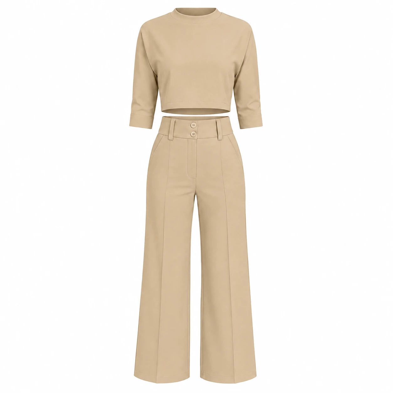 Cropped Wide Leg Set WHD0606284