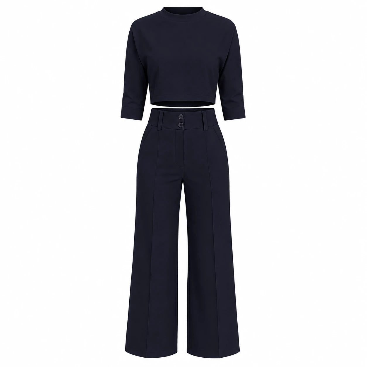 Cropped Wide Leg Set WHD0606284