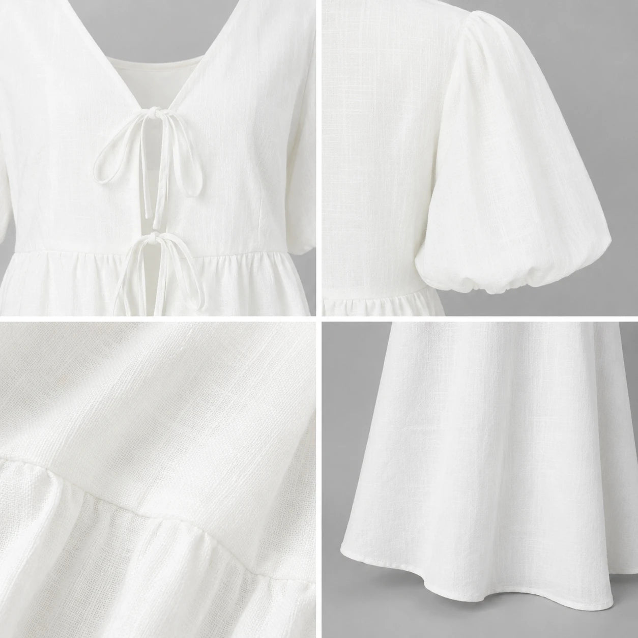 Tie-Front Peplum Skirt Set WHD0606285