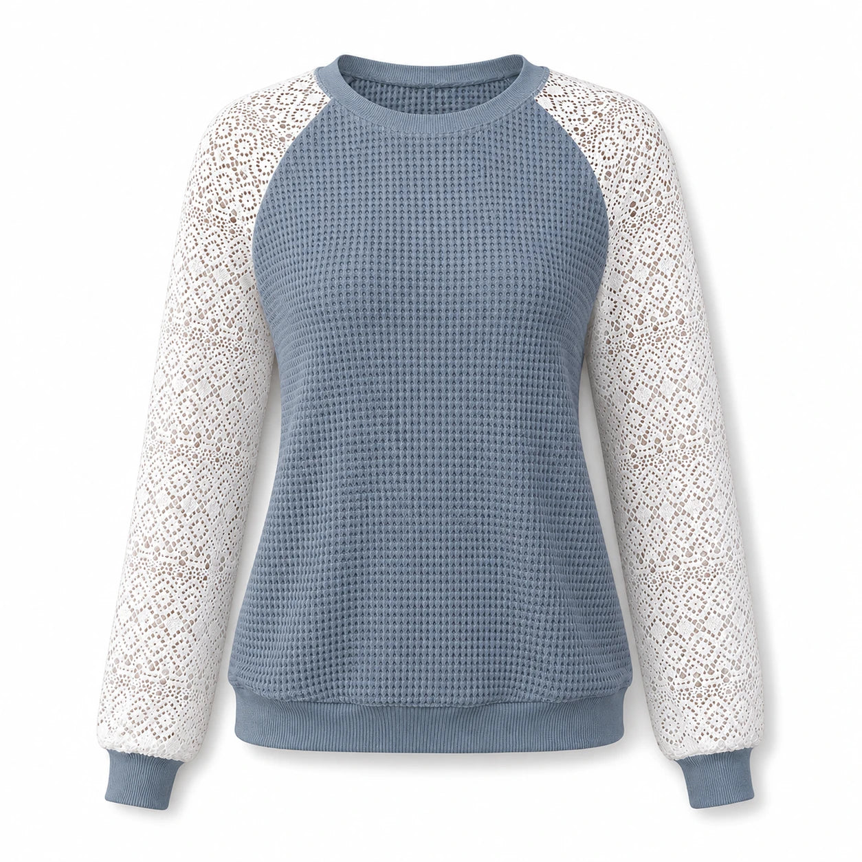 Lace Sleeve Knit Top WHD0606287