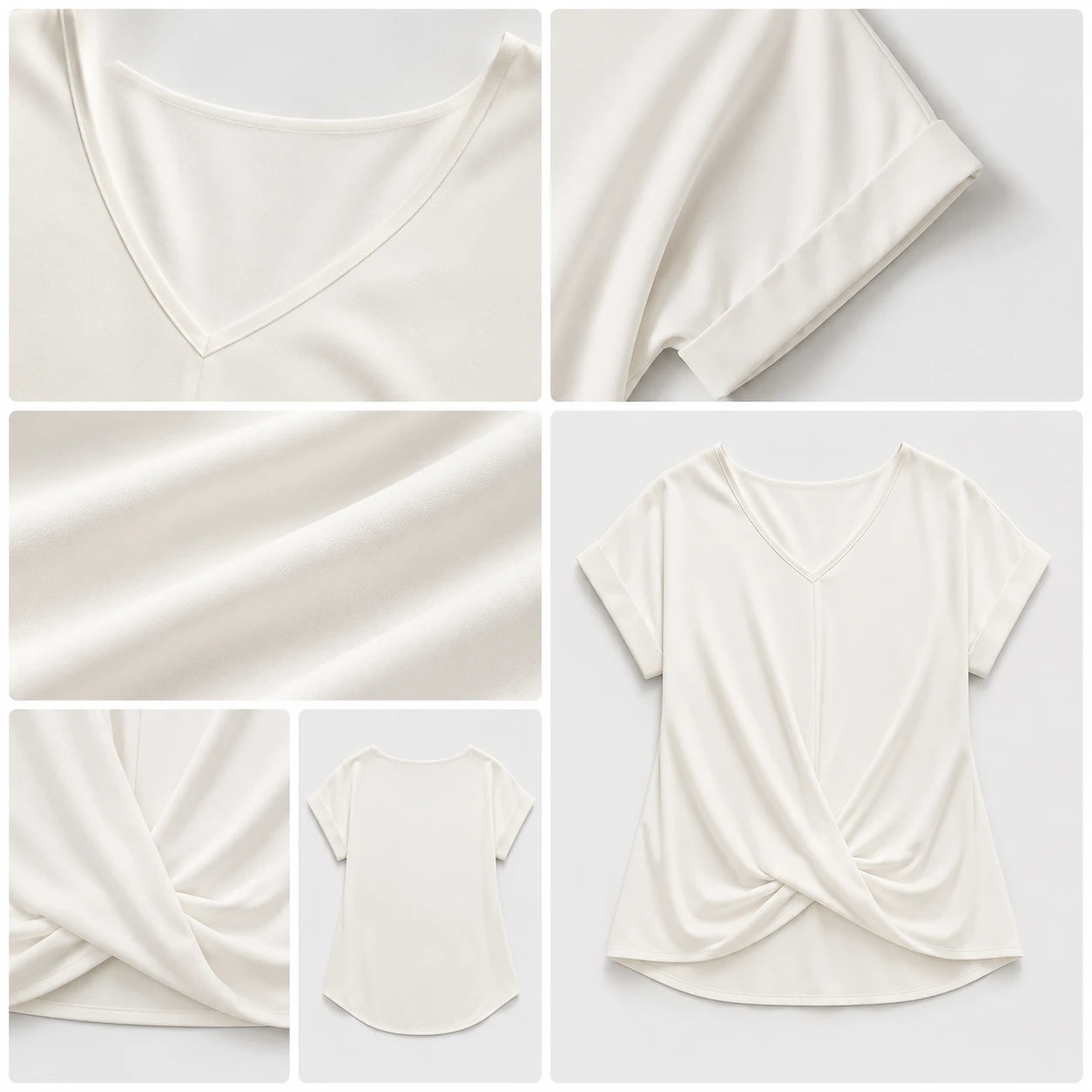 Twist Front V-Neck Top WHD0606291
