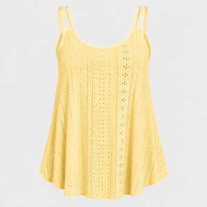 Openwork Yellow Cami Top WHD0606292
