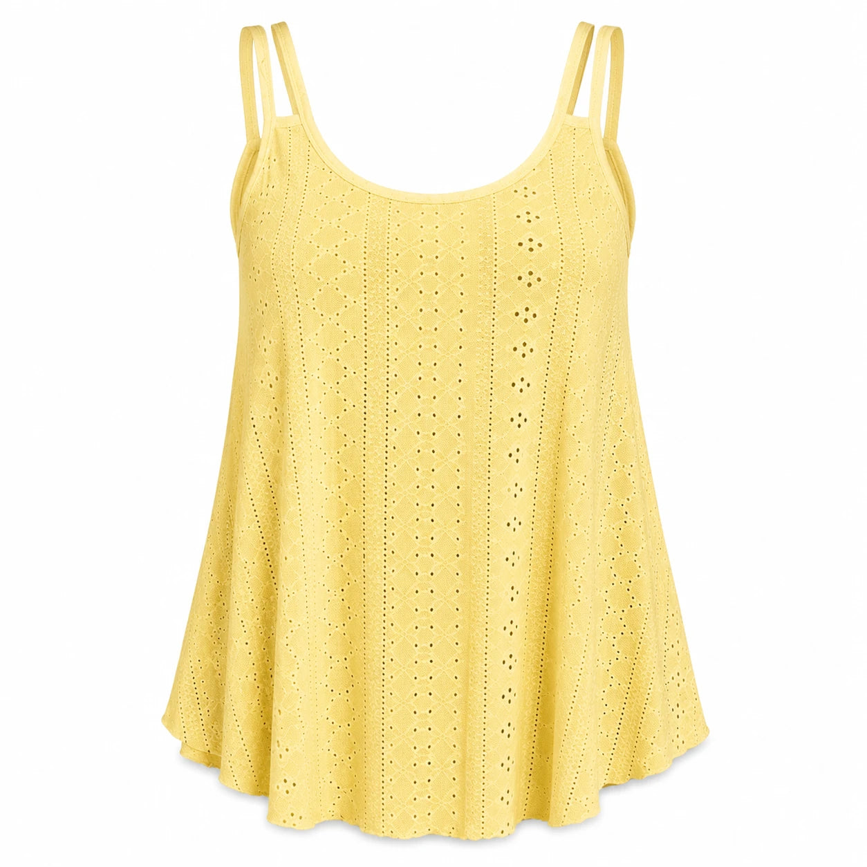 Openwork Yellow Cami Top WHD0606292