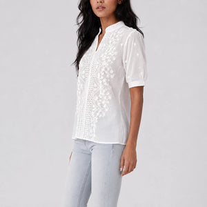 Eyelet Embroidered Shirt Top WHD0606293