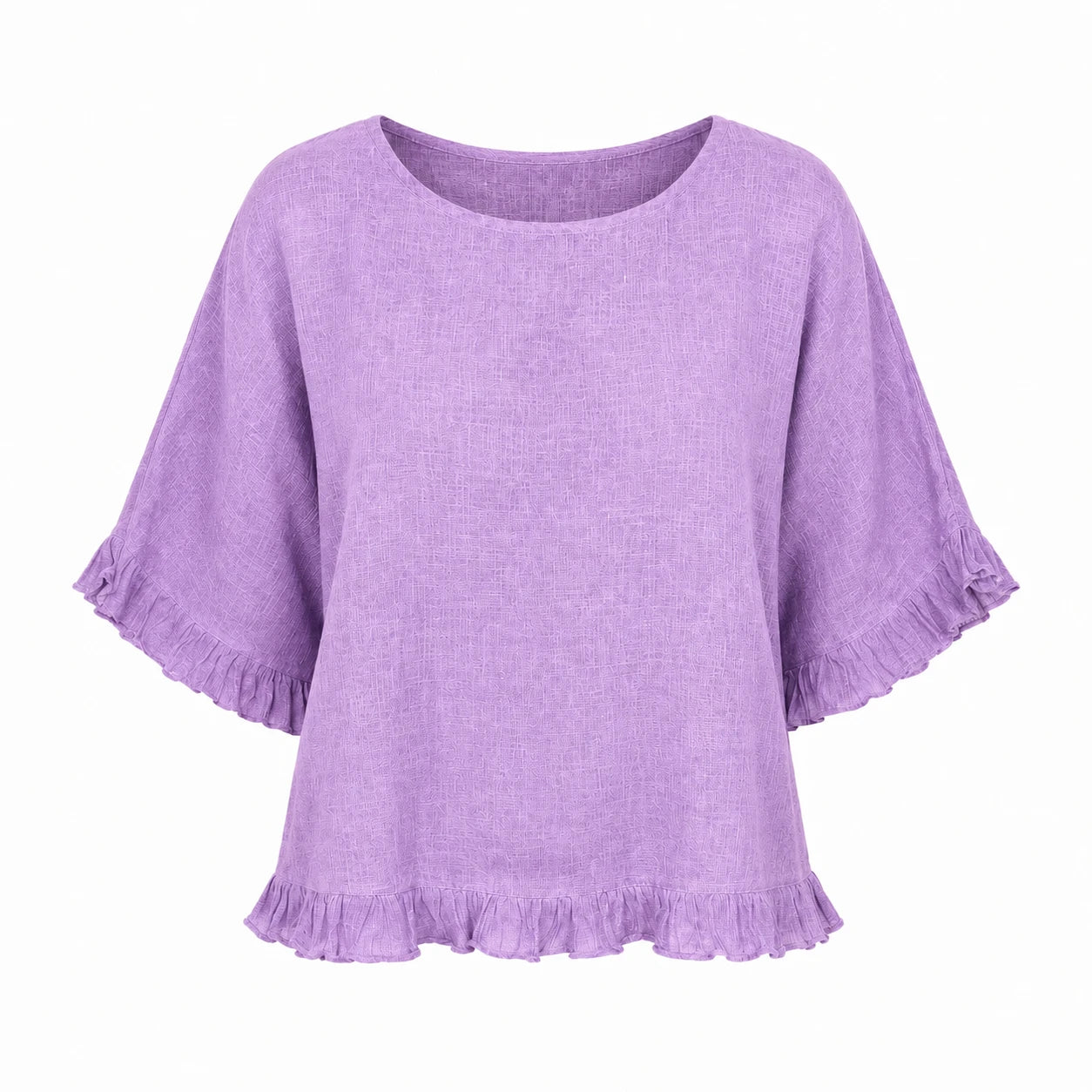 Ruffle Hem Relaxed Top WHD0606294