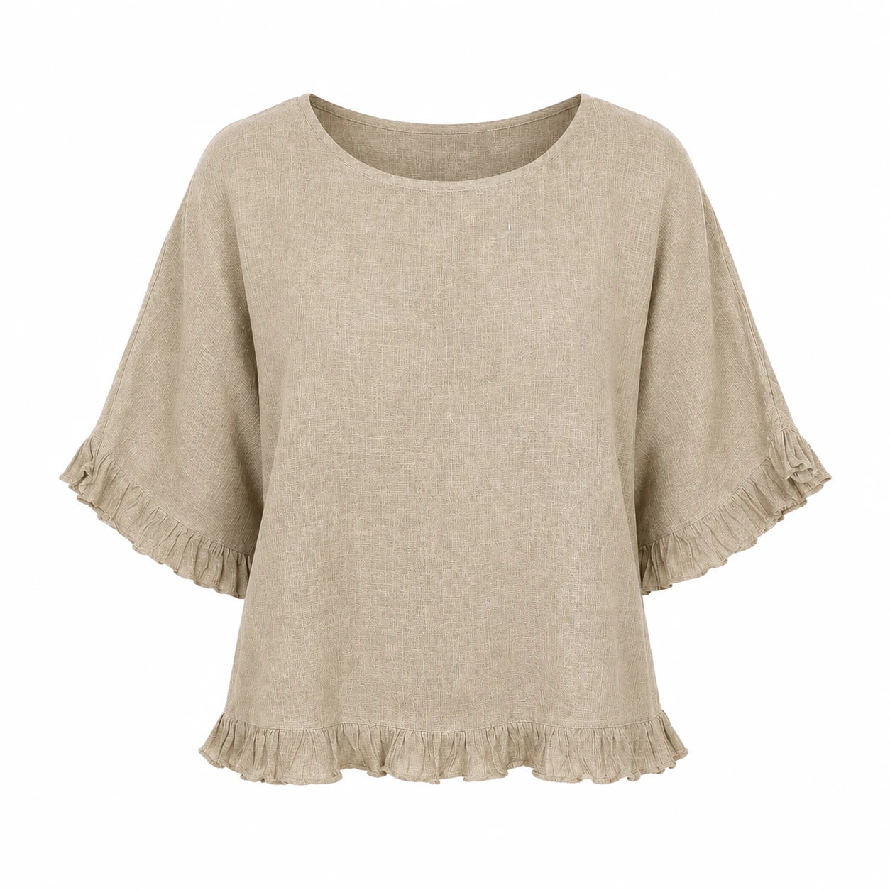 Ruffle Hem Relaxed Top WHD0606294
