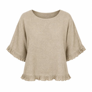 Ruffle Hem Relaxed Top WHD0606294