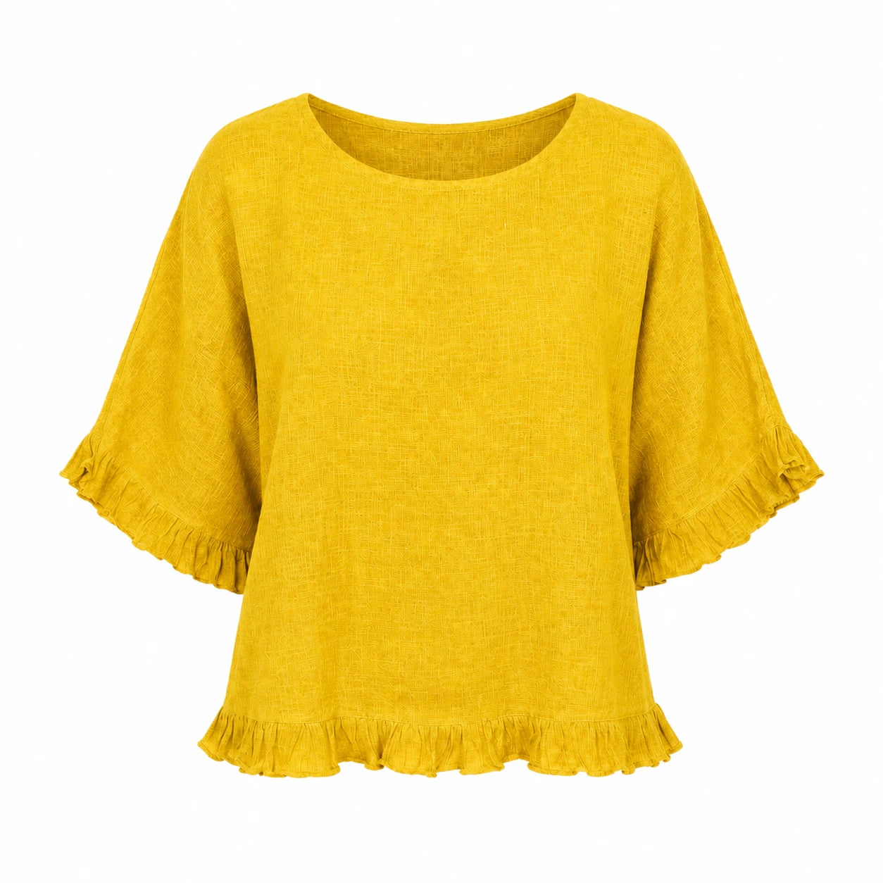 Ruffle Hem Relaxed Top WHD0606294