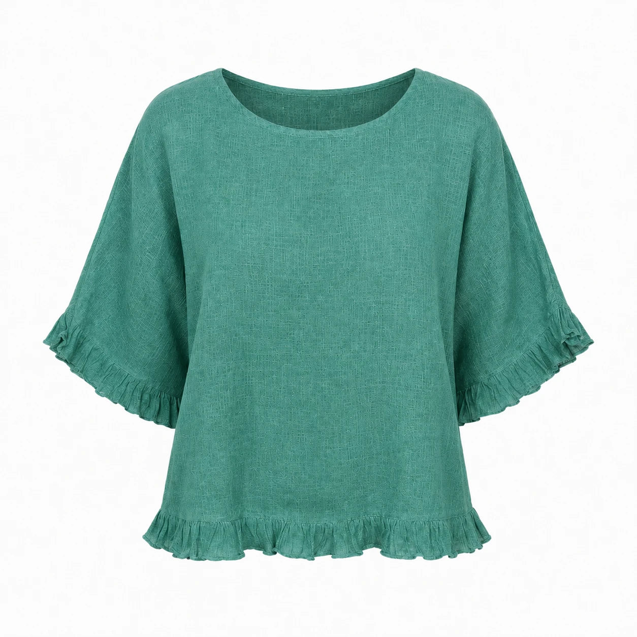 Ruffle Hem Relaxed Top WHD0606294