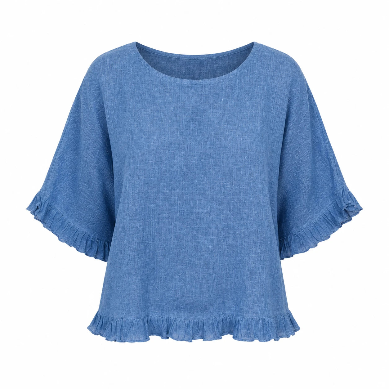 Ruffle Hem Relaxed Top WHD0606294